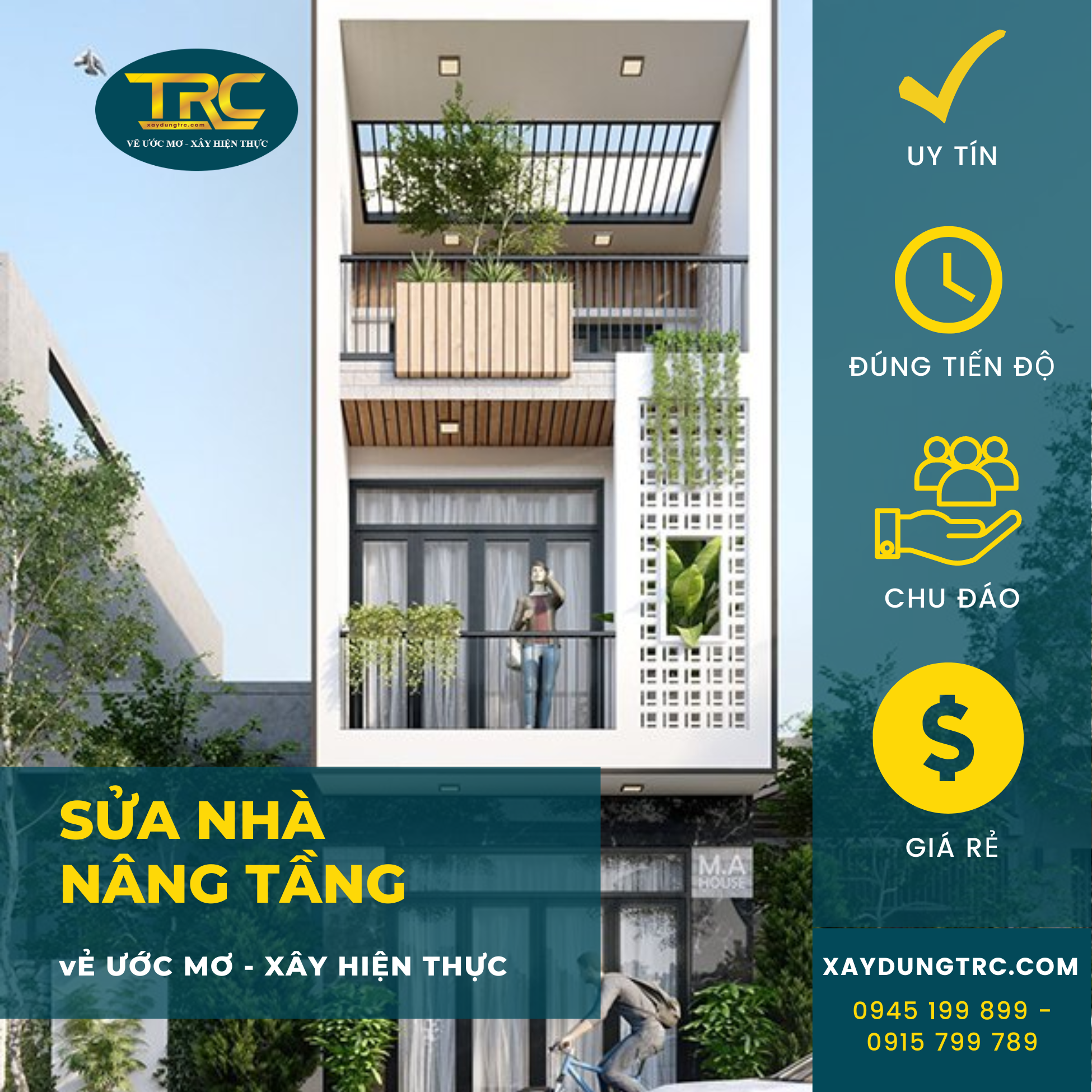 Sửa nhà nâng tầng, Xây dựng TRC