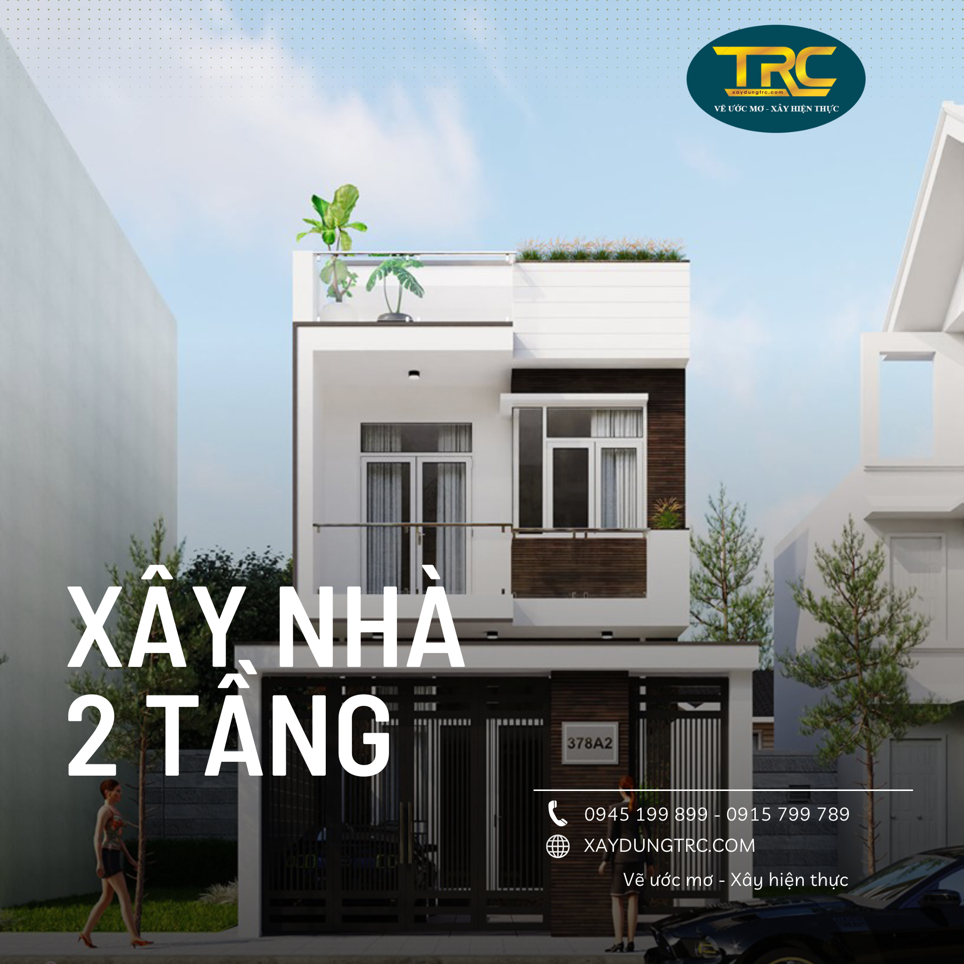 Nhà 2 tầng có nhiều phong cách kiến trúc