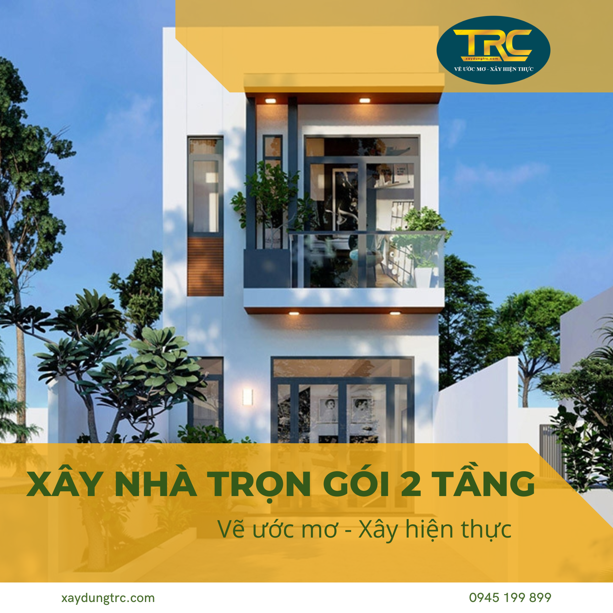 xây nhà trọn gói 2 tầng