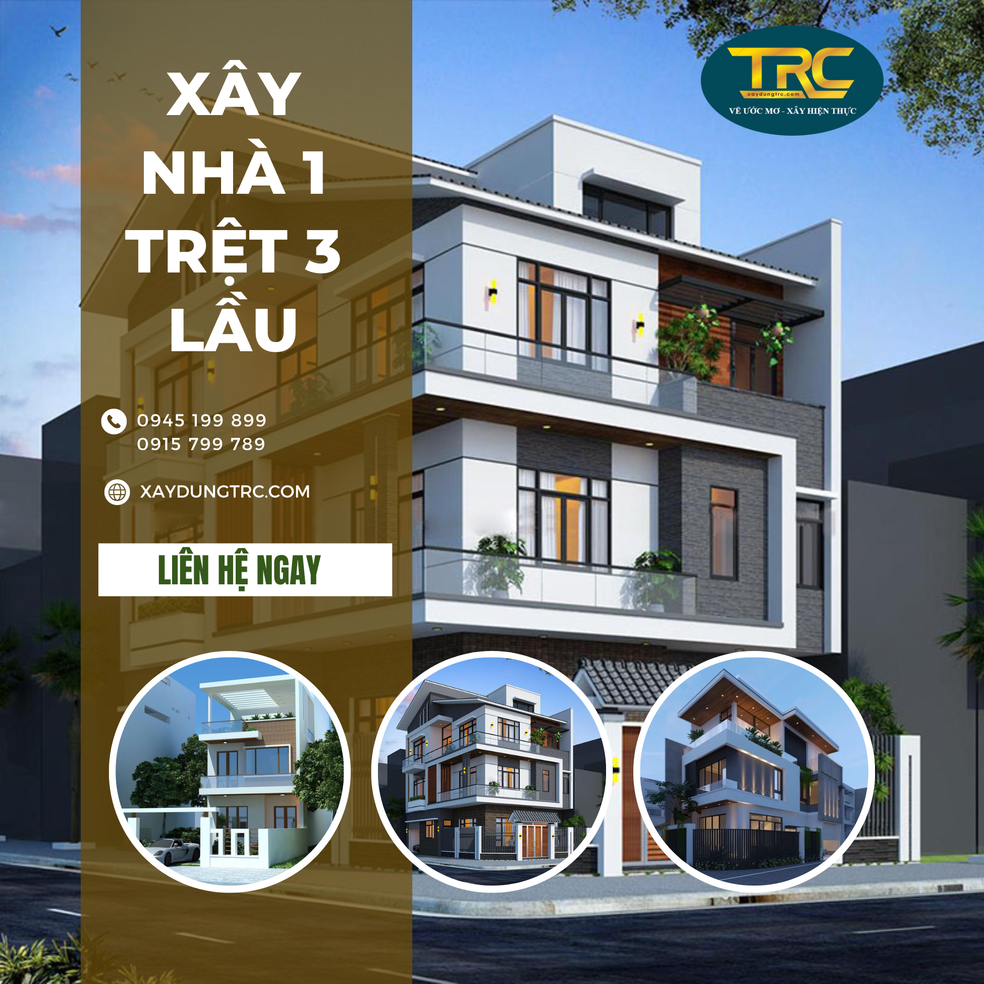 mẫu nhà 1 trệt 3 lầu mặt tiền