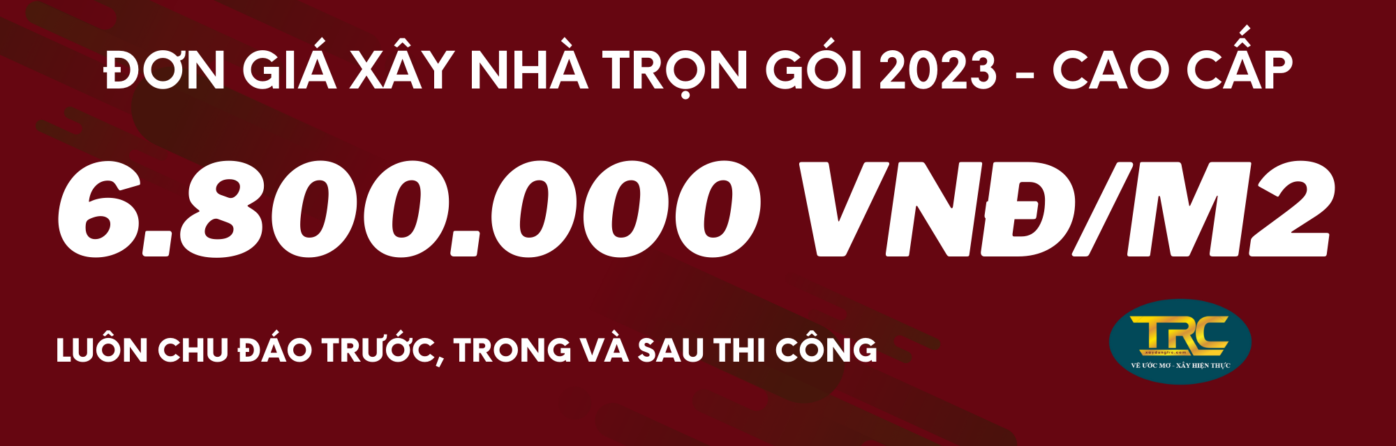 đơn giá xây nhà trọn gói 2023