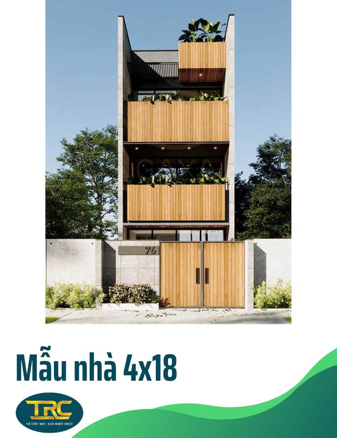 mẫu nhà 4x18