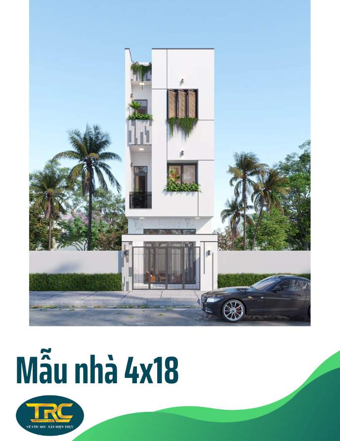 mẫu nhà 4x18