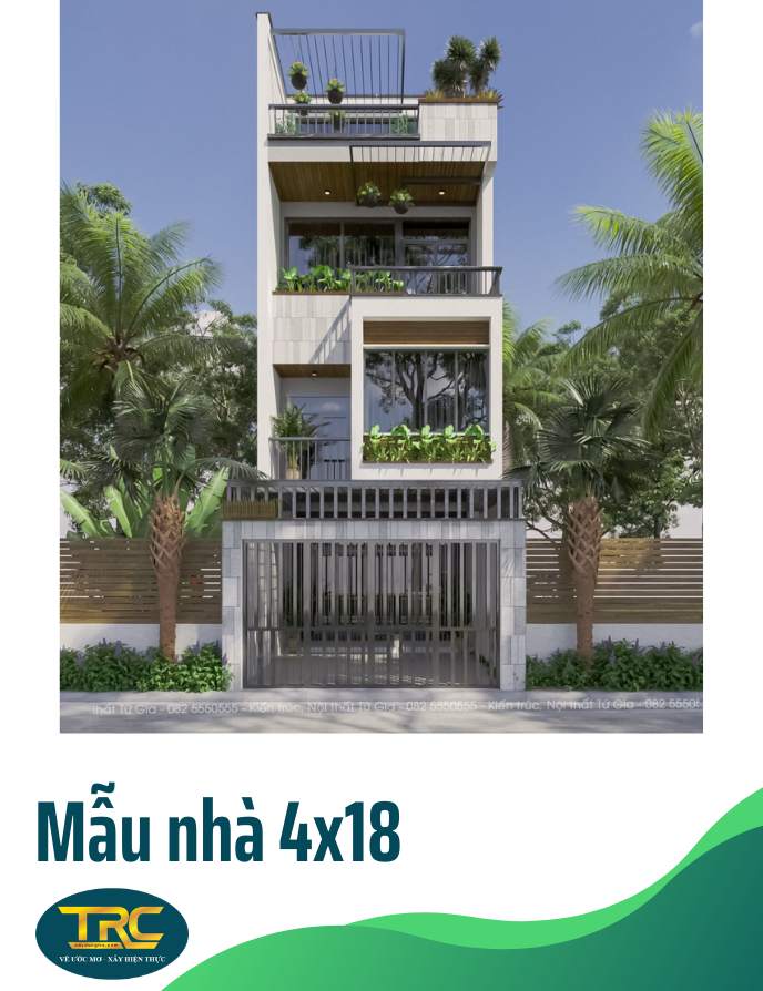 mẫu nhà 4x18