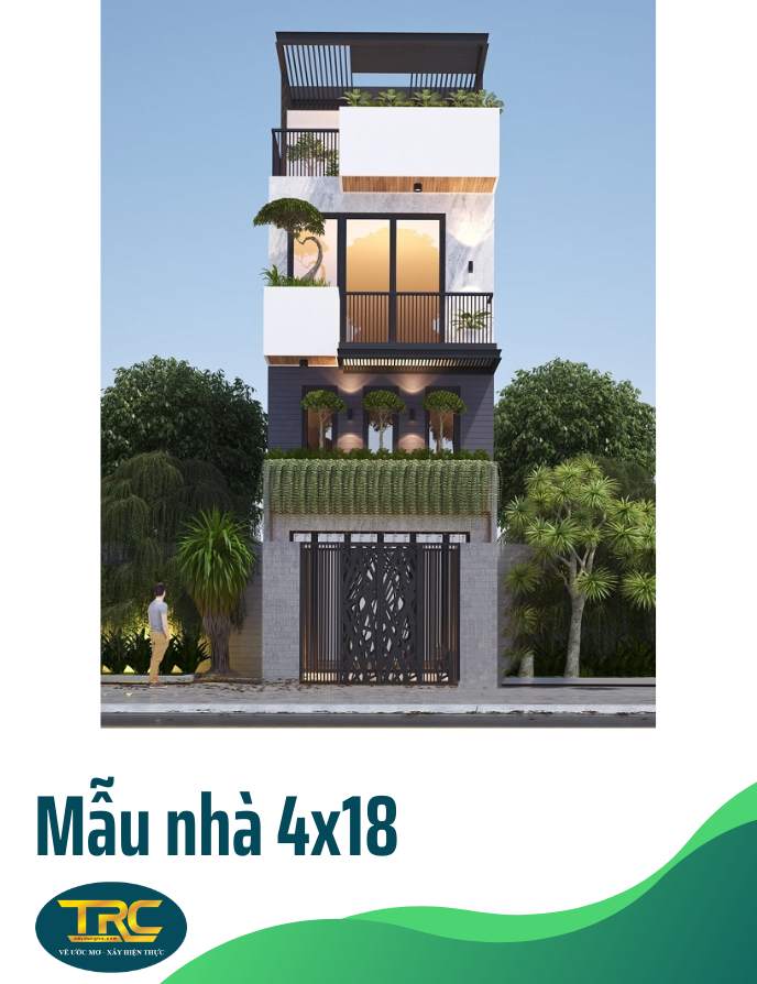 mẫu nhà 4x18