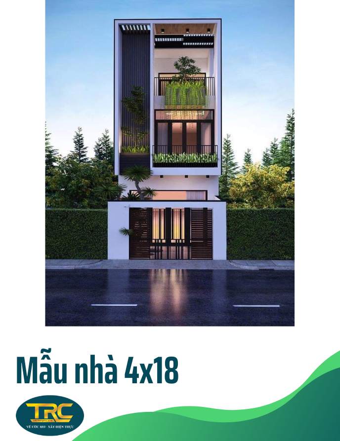 mẫu nhà 4x18