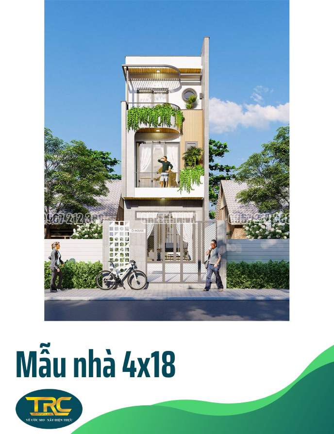 mẫu nhà 4x18