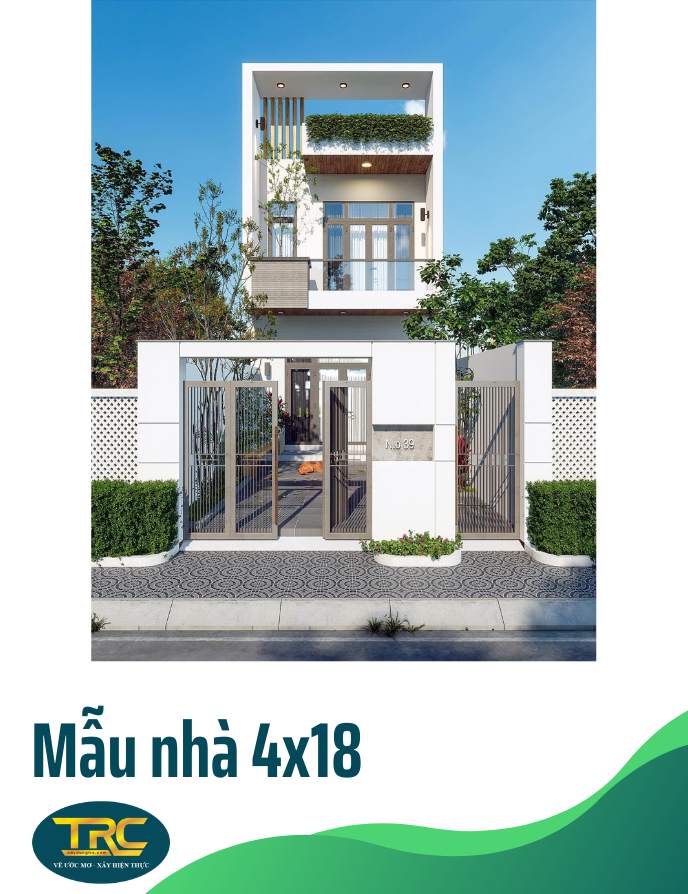 mẫu nhà 4x18