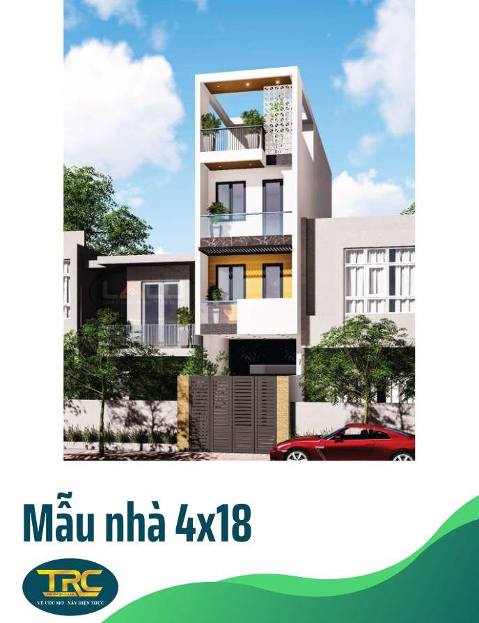 mẫu nhà 4x18