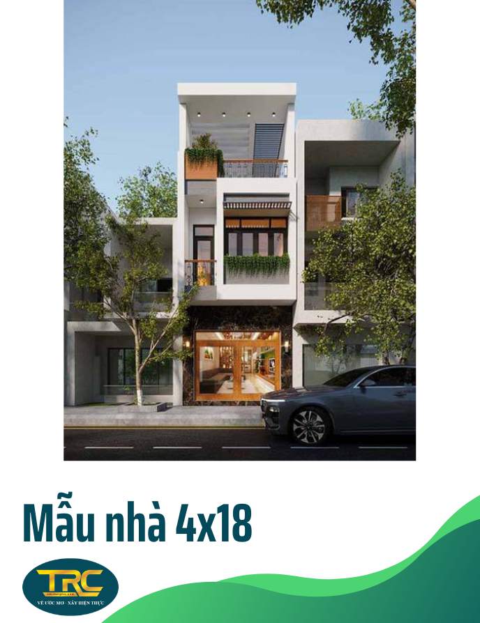 mẫu nhà 4x18