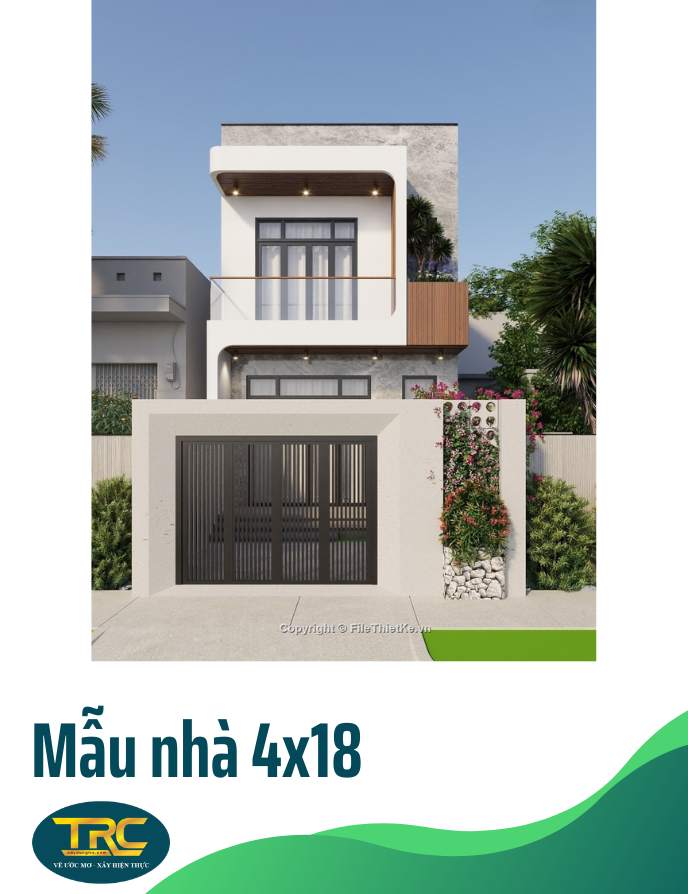 mẫu nhà 4x18