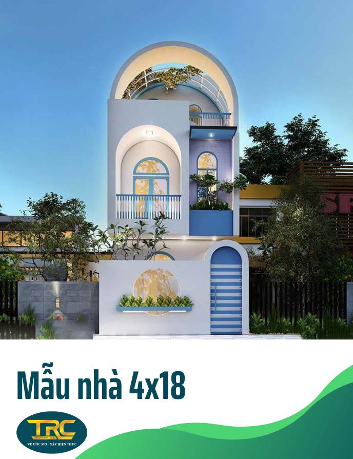 mẫu nhà 4x18