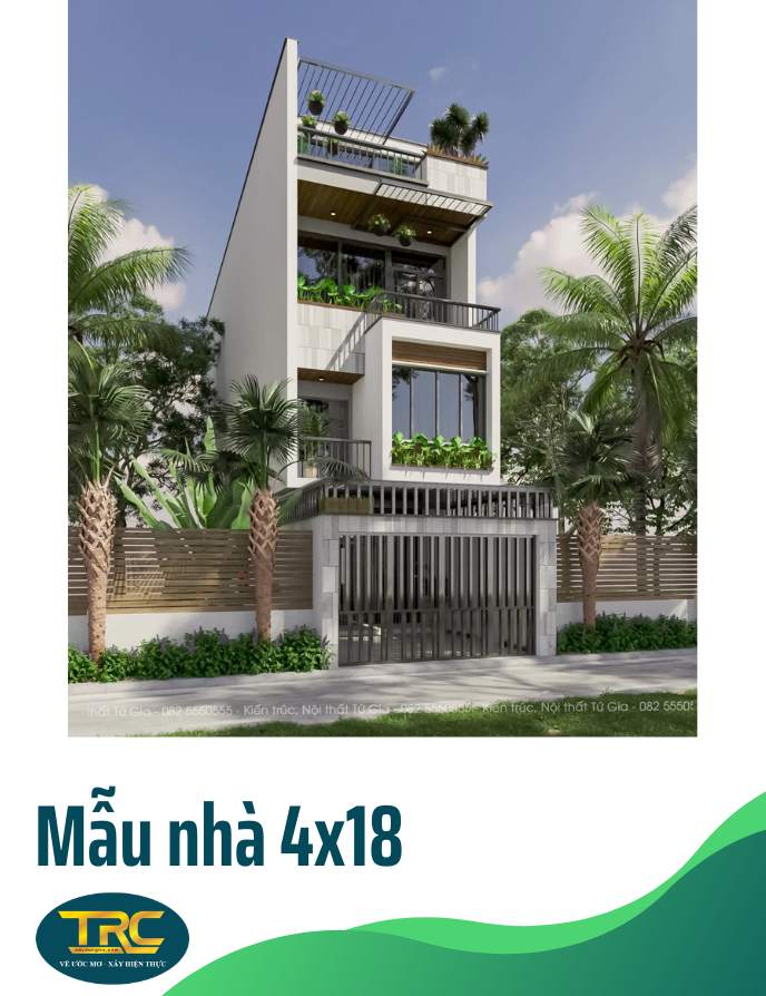 mẫu nhà 4x18