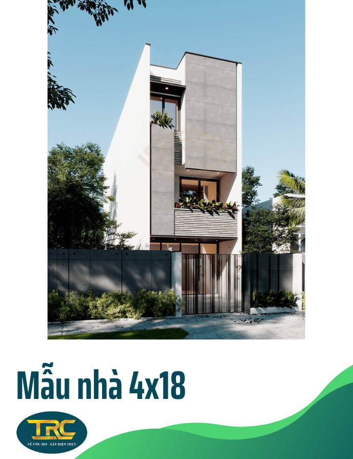 mẫu nhà 4x18